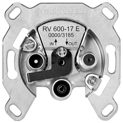 Abbildung von TechniSat TECHNIPRO RV 600 17E Sat Durchgangsdose für Einkabel Anlagen mit Einer Auskoppeldämpfung von 17 dB und elektronischem Überlastschutz