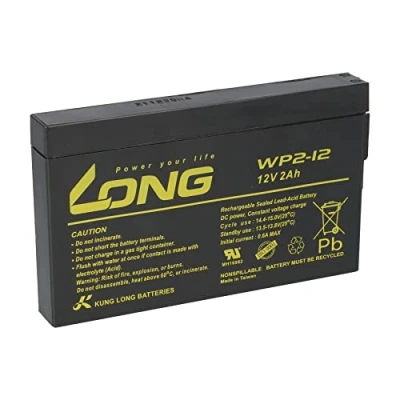Abbildung von Akku WP2 12 12V 2Ah Blei AGM kompatibel NP2 12, MP2 12SL, 12FR