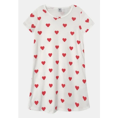Abbildung von Petit Bateau Heart Nachthemd für Kinder, Größe: 92/98, Marshmallow/terkuit