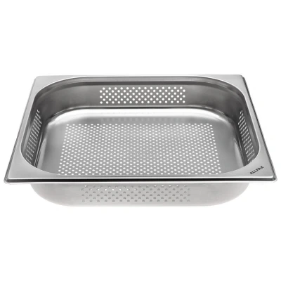 Abbildung von GN Behälter 2/3 gelocht 65 mm Höhe Edelstahl 355 x 325 Gastronomie Gastronorm kaufen