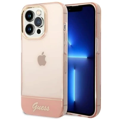 Abbildung von Guess GUHCP14XHGCOP hülle für iPhone 14 Pro Max 6,7&quot; rosa/pink hardcase Translucent