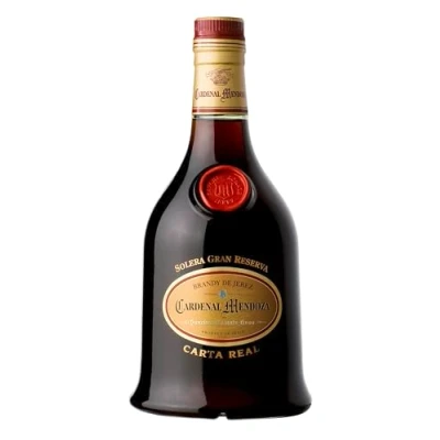 Abbildung von Cardenal Mendoza Carta Real Solera Gran Reserva, Brandy de Jerez (1 x 0.7l) 40% vol, 25 Jahre im System gereift Einzigartig in seiner Klasse vollmundig mit Noten von Vanille und Eiche