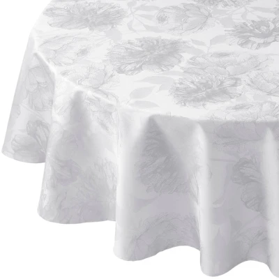 Abbildung von Curt Bauer Tischdecke &quot;3458 Diana, oval, mit filigran gezeichneten Pfingstrosen&quot;, (1 St.), aus 100% Baumwolle, merzerisiert, Damast Tischwäsche