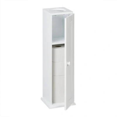 Abbildung von relaxdays Badregal Schmaler Toilettenschrank mit 2 Ablagen