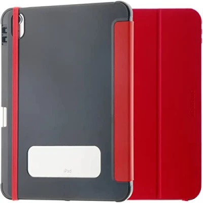Abbildung von OtterBox React Folio Hülle für iPad 10,9&quot; (10. gen 2022), stoßfeste, sturzsichere, ultradünne Schutzhülle, nach Militärstandard getestet, Rot