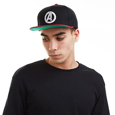 Abbildung von Marvel Herren Avengers Logo Baseball Cap, Schwarz (Black/Red RBL), One Size
