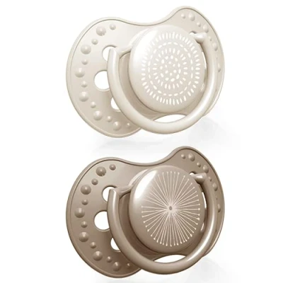 Abbildung von LOVI Dynamischer Schnuller 3 6 Monate, Silikon, BPA frei, Harmony Kollektion, 2 Stück, Beige