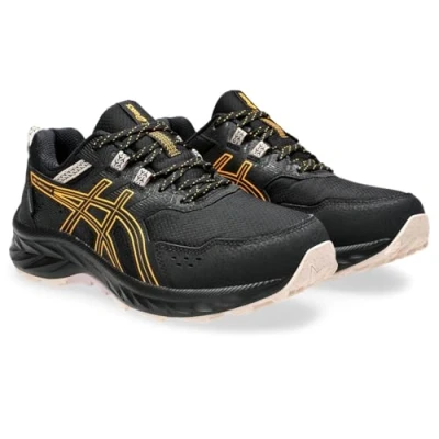 Abbildung von Asics Gelventure 9 WP Laufschuh Trail, Damen, Größe: 38, Black/stadium orange Schuhe