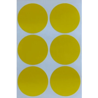 Abbildung von Sticker Gelb 50 mm runde Punkt Aufkleber in verschiedenen Farben Größe 5 cm 72 von Royal Green