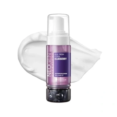 Abbildung von DERMALOGY by NEOGENLAB Echt frischer Schaumreiniger, Blueberry 5,6 Fl Oz (160 g) Feuchtigkeitsspendender, sanfter Reinigungsschaum mit echten Blaubeeren, Clean Beauty Koreanische Hautpflege