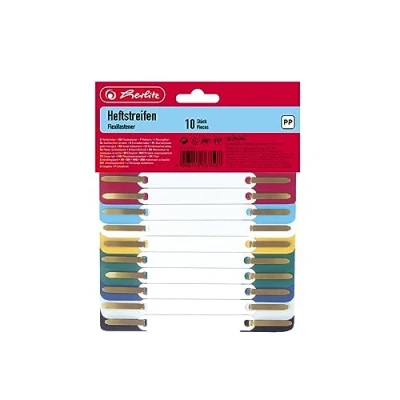 Abbildung von Herlitz 8767501 Heftstreifen PP 3,4 x 15 cm, 10 Stück, farbig sortiert bunt