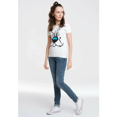 Abbildung von Logoshirt Comics Idefix Tshirt print, Damen, Größe: Large, Altweiss