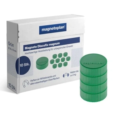 Abbildung von Magnetoplan Magnet Discofix Magnum 1660005 34mm grün 10 Stück