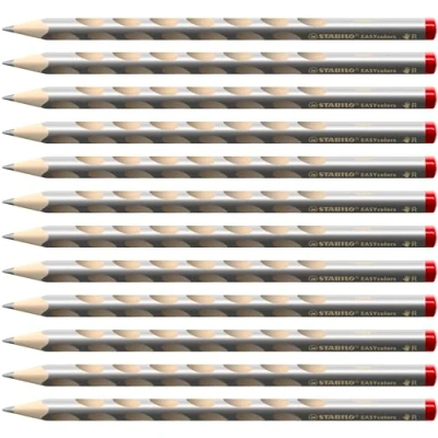 Abbildung von STABILO Ergonomischer Buntstift für Rechtshänder EASYcolors 12er Pack silber