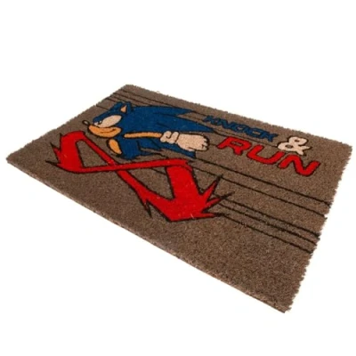 Abbildung von Pyramid International Sonic The Hedgehog Fußmatte (Knock and Run Design) Kokosfaser Fußmatte, Außen und Innenfußmatte, 60 cm x 40 cm, Hedgehog, Geschenke für Gamer, offizielles
