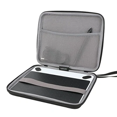 Abbildung von co2CREA Harte reiseschutzhülle Etui Tasche für Wacom Intuos S schwarz Stift Tablett Mobiles Zeichentablett (Tasche S)