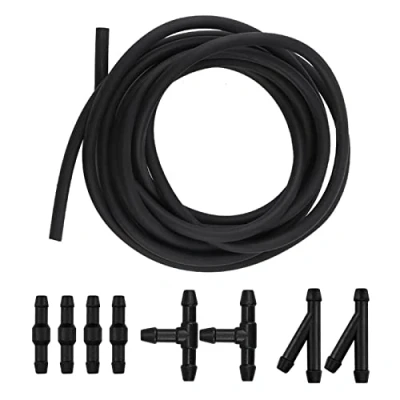 Abbildung von YUTOU 2 PCS 2m Scheibenwaschanlage Schlauch, Universal Wischwasserschlauch Reparaturset, Spritzwasserschlauch, Automotive Lsolierschlauch mit 8 Stück Schlauchverbinder