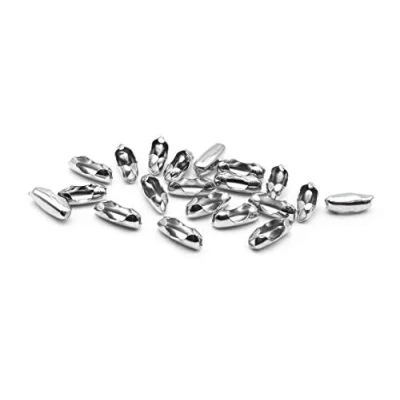 Abbildung von Vintageparts Verschlüsse für 2,4mm Kugelkette in Platinfarben 20 Stück Schmuck selber Machen