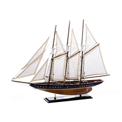 Abbildung von Aubaho Modellboot Modellschiff Atlantic Segelschiff Segelyacht Yacht Schiff 71cm kein Ba