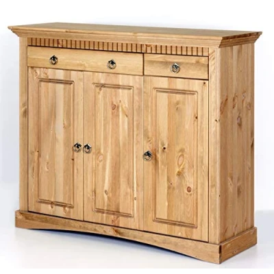 Abbildung von clever moebel 3trg. Kommode aus Kiefernholz gelaugt/geölt, Schrank, Sideboard