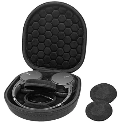 Abbildung von ProCase Kopfhörertasche für Sony WH CH720N/WH1000XM5/ WH1000XM4/ WHXB910N/ WHCH710N/ WHXB900N/ Bose 700/ QC35 II Headset Reisetasche Wireless Noise Cancelling Kopfhörer, Hard Case Schwarz