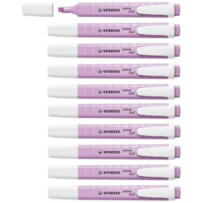 Abbildung von Textmarker STABILO swing cool Pastel 10er Pack Schimmer von Lila