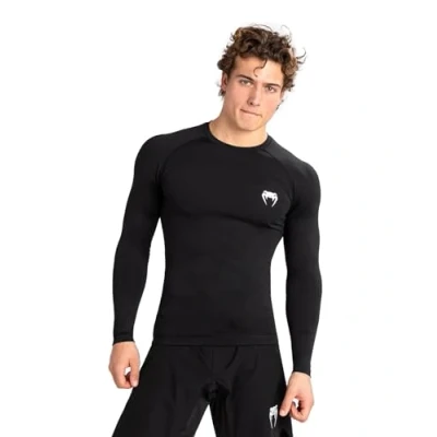 Abbildung von Venum, Contender Langärmeliger Rashguard, Herren, XXL, Schwarz/Weiß