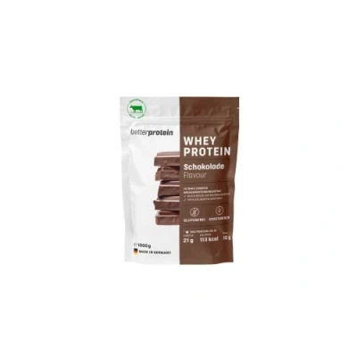 Abbildung von better Protein Whey 1 kg versch. Sorten Pulver, Produziert in Deutschland aus regionaler Milch Eiweißpulver zum Muskelaufbau und Abnehmen à