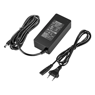 Abbildung von Neewer AC 100 240V zu DC 12V 3A 36W Netzteil mit 6,5 Fuß / 2 Meter Stromkabel für 480 LED Videoleuchte und max. Ringlicht, UL gelistet (EU Stecker)