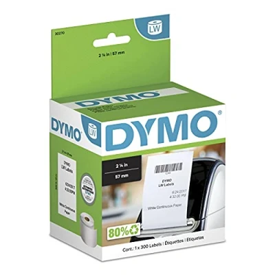 Abbildung von DYMO Authentische LW Kontinuierliche Etiketten, Etiketten für LabelWriter Etikettendrucker, 6,4 cm x 90 m, 1 Rolle