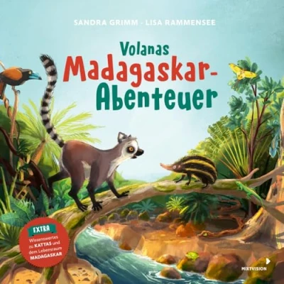 Abbildung von Volanas Madagaskar Abenteuer: Bilderbuch über Freundschaft und Mut mit spannenden Sachseiten bedrohte Tierarten ihren Lebensraum ab 3 Jahren