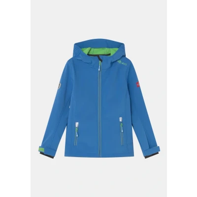 Abbildung von Trollkids KIDS Trollfjord Unisex Softshelljacke für Kinder, Größe: 164, Medium blue/green