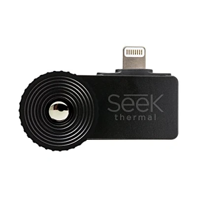 Abbildung von Seek Thermal Compact XR Preiswerte Wärmebildkamera mit Erweiterter Sichtweite, Lightning Anschluss und Wasserdichtem Schutzgehäuse Kompatibel Apple iOS Smartphones Schwarz