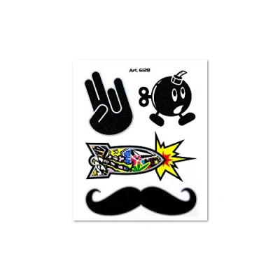 Abbildung von 4R Quattroerre.it 6128 Sticker Bomb Aufkleber Hand Bombe Schnurrbart, 10 x 12 cm