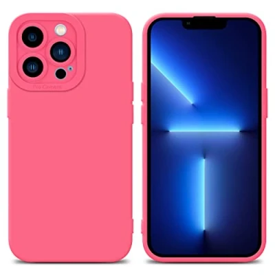 Abbildung von Cadorabo Hülle kompatibel mit Apple iPhone 13 PRO in Fluid ROT Schutzhülle aus flexiblem TPU Silikon