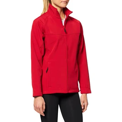 Abbildung von Regatta Uproar Soft Shell Damenjacke, Klassisch Rot/Robbe Grau, 42