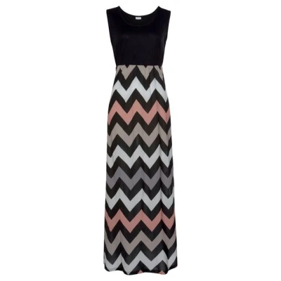 Abbildung von LASCANA Maxikleid mit Zick zack Druck, Sommerkleid, Strandkleid