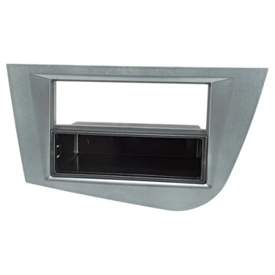 Abbildung von tomzz Audio Radioblende passt für Seat Leon 2 (1P) 2005 bis 2012 graumetallic Autoradio