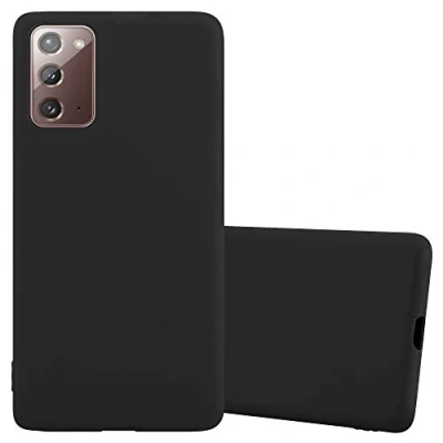 Abbildung von Cadorabo Hülle kompatibel mit Samsung Galaxy Note 20 Schutzhülle TPU Silikon Case Candy Design Slim Kratzfest Weiche Gummi Rundumschutz für in Schwarz
