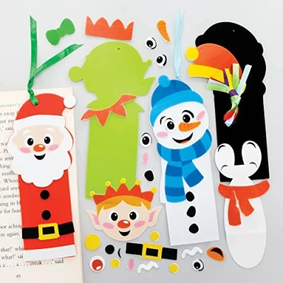 Abbildung von Baker Ross FE995 Weihnachts Lesezeichen Bastelsets 6er Pack, für Kinder zum Basteln und Dekorieren, Ideal den Kindergeburtstag