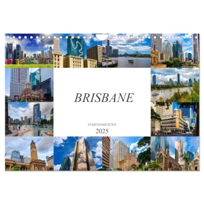 Abbildung von Brisbane Stadtansichten (Wandkalender 2025 DIN A4 quer), CALVENDO Monatskalender