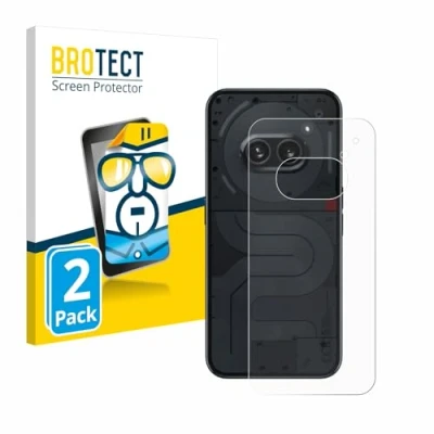 Abbildung von BROTECT (2 Stück Schutzfolie für Nothing Phone (2a) (Rückseite) Displayschutz Folie Ultra Klar