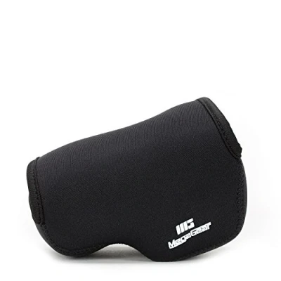 Abbildung von MegaGear Ultraleichte Kameratasche aus Neopren Marterial für Samsung NX3000 Kamera mit Objektiv 20 50 mm (Schwarz)