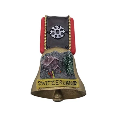 Abbildung von 3D Schweiz Bell Kühlschrank Kühlschrankmagnet Tourist Souvenirs Handmade Harz Handwerk Magnetische Aufkleber Home Küche Dekoration Reise Geschenk