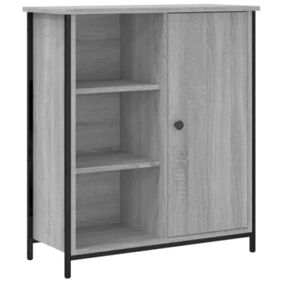 Abbildung von vidaXL Sideboard, Kommode mit viel Stauraum, Highboard Wohnzimmerschrank verstellbaren Beinen, Schrank Anrichte Beistellschrank, Grau Sonoma Holzwerkstoff