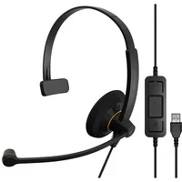 Abbildung von EPOS I SENNHEISER C10 USB Headset mit Mikrofon, Kabelgebundene Kopfhörer einfachem und flexiblem C Anschluss Black