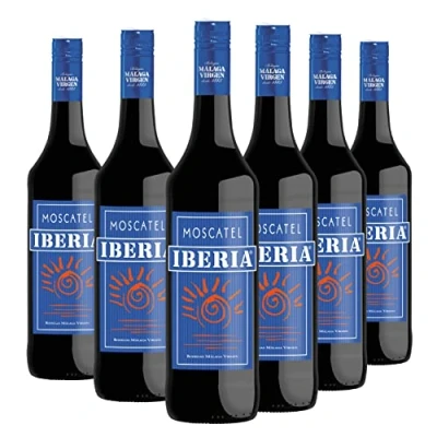 Abbildung von Moscatel Iberia Packung mit 6 Flaschen à 75 cl Süßer Likörwein D.O.&quot;Malaga&quot;