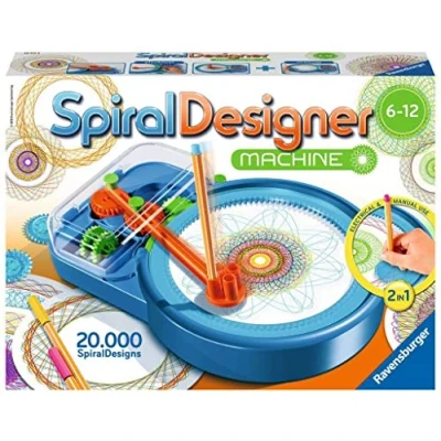 Abbildung von Ravensburger Malschablone Kreatives Zeichenset Spiral Designer Maschine, für elektronisches oder manuelles Zeichnen