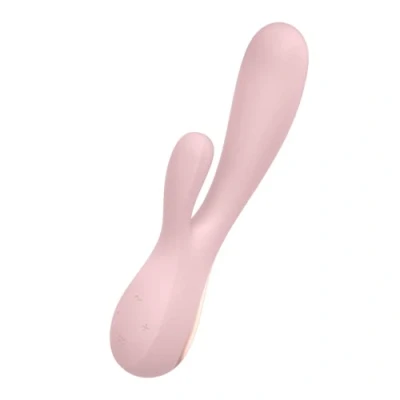 Abbildung von G Punkt Vibrator Satisfyer Mono Flex Connect App, Silikon für Sie mit und Klitoris Stimulator, Erotik Sexspielzeug Frauen Paare wiederaufladbar 20,5 cm