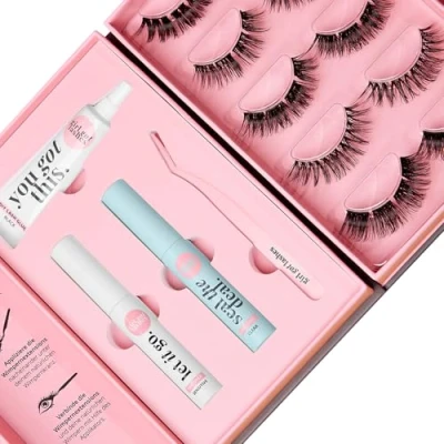 Abbildung von GirlGotLashes Starter Set And So It Begins Drama Edition Mit Wimpernkleber schwarz, Top Coat, Mini Applikator &amp; Remover 5 Wimpern Paare